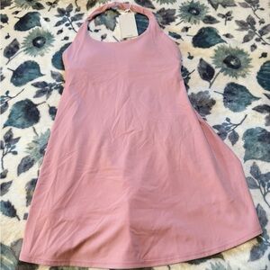 HALARA Soft Pink Backless Dress